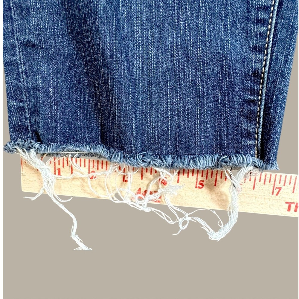 Torrid Sample Prototype Jeans Womens Dark Wash Raw Hem Straight Leg Denim‎ - Picture 10 of 11